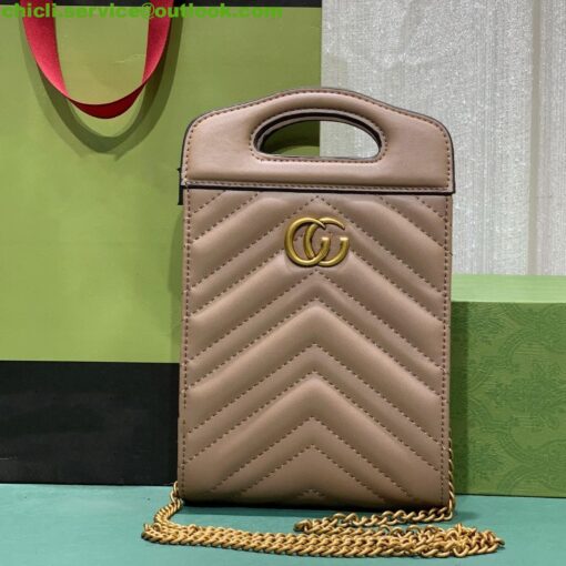 Gucci GG Marmont top handle mini Dupe Bag GG044