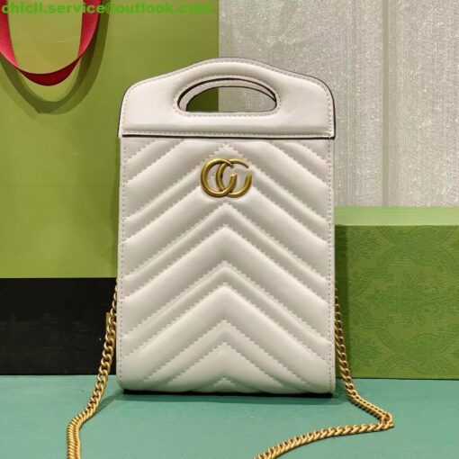 Gucci GG Marmont top handle mini Dupe Bag GG044