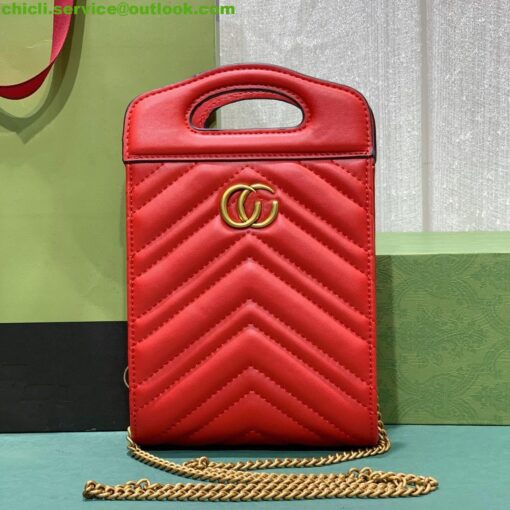 Gucci GG Marmont top handle mini Dupe Bag GG044