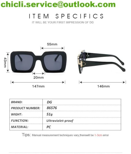 Gucci GG Wide – High Bridge Fit Dupe Sunglasses GG056