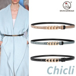 Gucci Leather belt with pearl Double G dupe GG019
