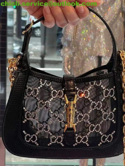 Gucci JACKIE 1961 GG CRYSTAL MINI Dupe Bag GG054