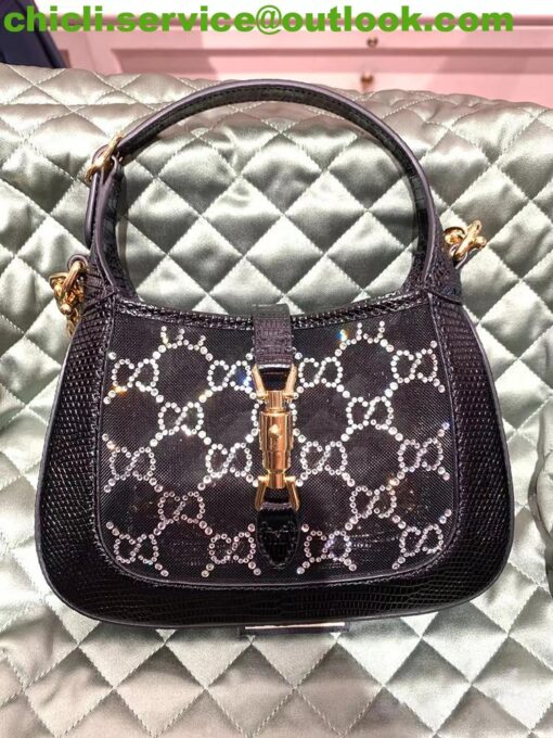 Gucci JACKIE 1961 GG CRYSTAL MINI Dupe Bag GG054