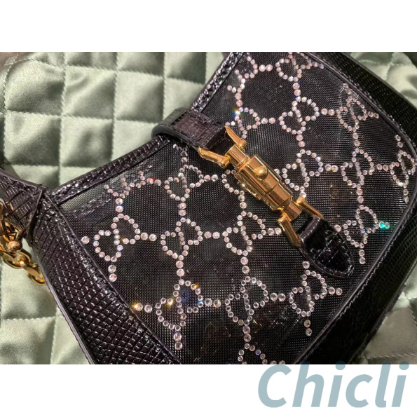 Gucci JACKIE 1961 GG CRYSTAL MINI Dupe Bag GG054