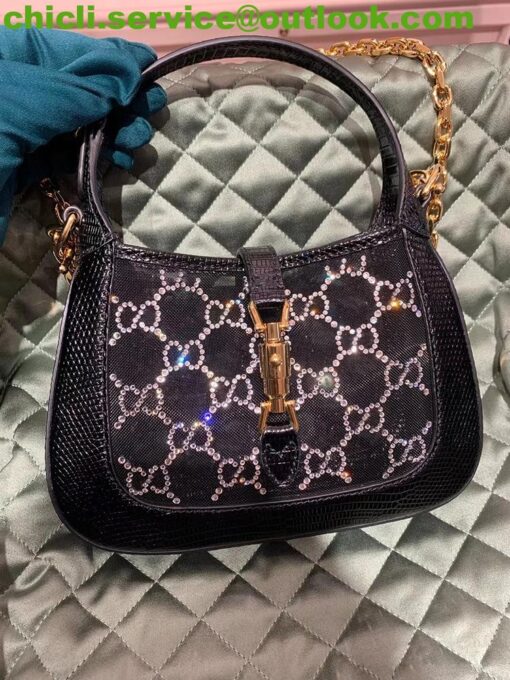 Gucci JACKIE 1961 GG CRYSTAL MINI Dupe Bag GG054