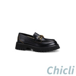 Gucci Women’s leather lug sole loafer dupe GG005