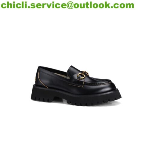 Gucci Women’s leather lug sole loafer dupe GG005