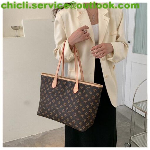 Louis Vuitton LV Neverfull Dupe Monogram Canvas Bag CL005