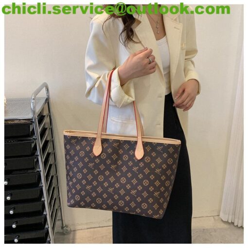 Louis Vuitton LV Neverfull Dupe Monogram Canvas Bag CL005