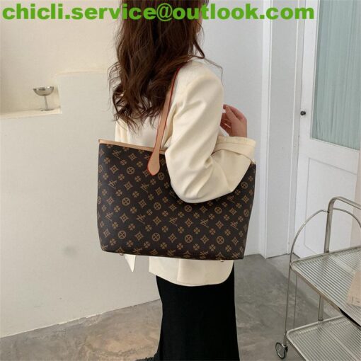 Louis Vuitton LV Neverfull Dupe Monogram Canvas Bag CL005