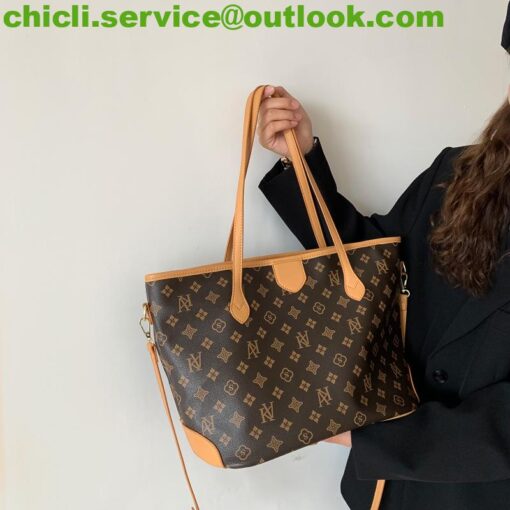 Louis Vuitton LV Neverfull Dupe Monogram Canvas Bag CL006