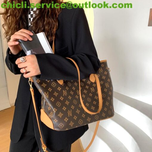 Louis Vuitton LV Neverfull Dupe Monogram Canvas Bag CL006