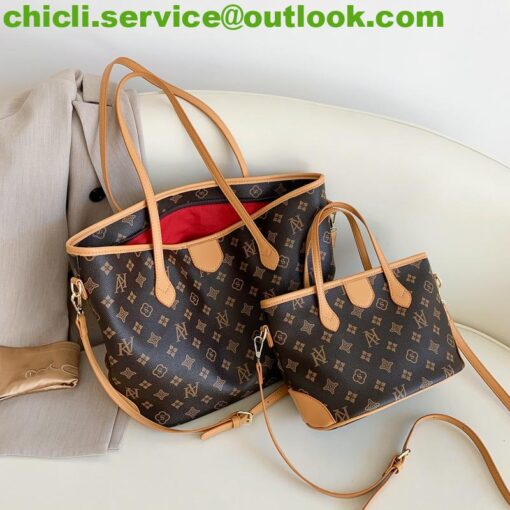 Louis Vuitton LV Neverfull Dupe Monogram Canvas Bag CL006