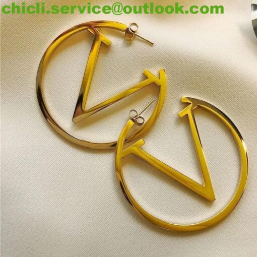 Louis Vuitton LV Louise Hoop GM Earrings Dupe CL030