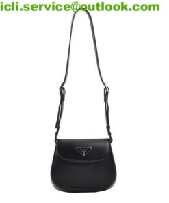 PRADA Cleo brushed leather shoulder bag with flap Dupe PR014