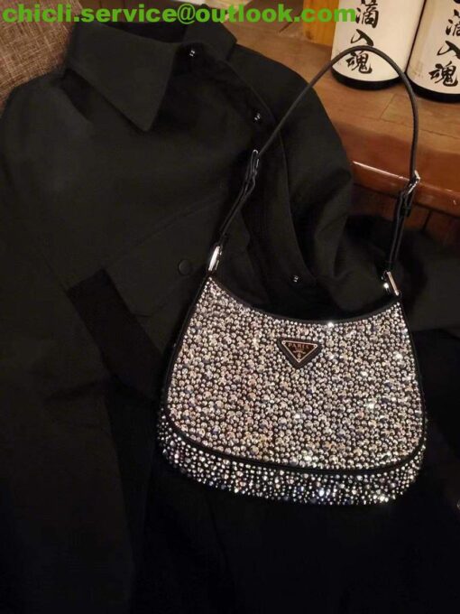 PRADA Cleo satin bag with crystals Dupe PR015