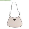 PRADA Large leather shoulder bag with topstitching Dupe PR017