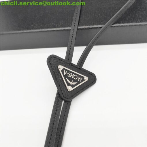 PRADA Saffiano leather bolo tie Dupe PR022