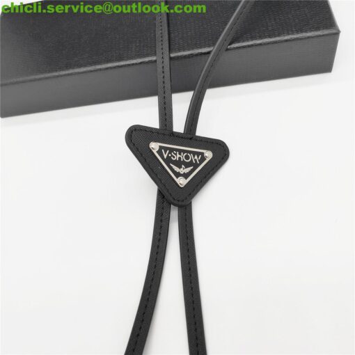 PRADA Saffiano leather bolo tie Dupe PR022