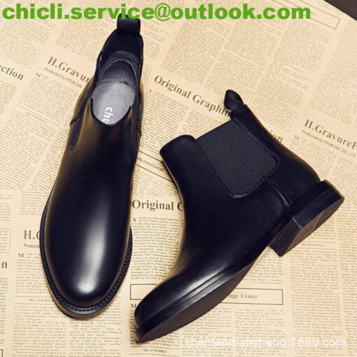 Prada Brushed leather Chelsea boots dupe PR024