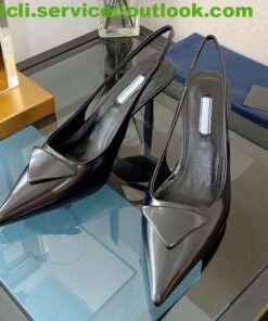 Prada Brushed leather slingback pumps dupe PR026