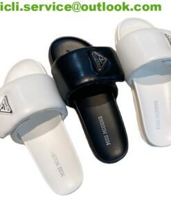 Prada Soft padded nappa leather slides dupe PR004