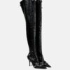 Balenciaga WOMEN’S CAGOLE 90MM OVER-THE-KNEE BOOT IN BLACK Dupe BA015