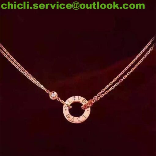 Cartier LOVE NECKLACE, 2 DIAMONDS Dupe CA026