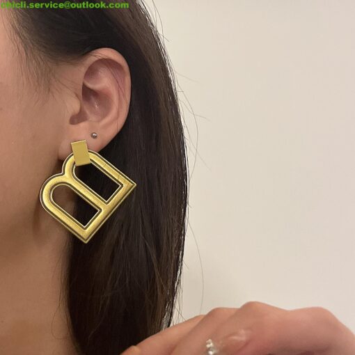 Balenciaga Dupe WOMEN’S HOURGLASS XL EARRINGS IN GOLD BA021