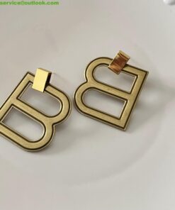 Balenciaga Dupe WOMEN’S HOURGLASS XL EARRINGS IN GOLD BA021